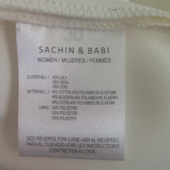 Anthropologie Sachin & Babi Noir Blue White Dress - Picture 7 of 8